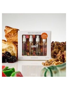 SNIF Snack Pack Sample Set - Swede Tooth, Naughty Nonna, Soda Snob & Crumb Cout.